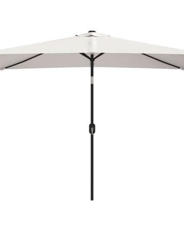 Parasol 3×2 meter wit inclusief verrijdbare voet te vullen met water